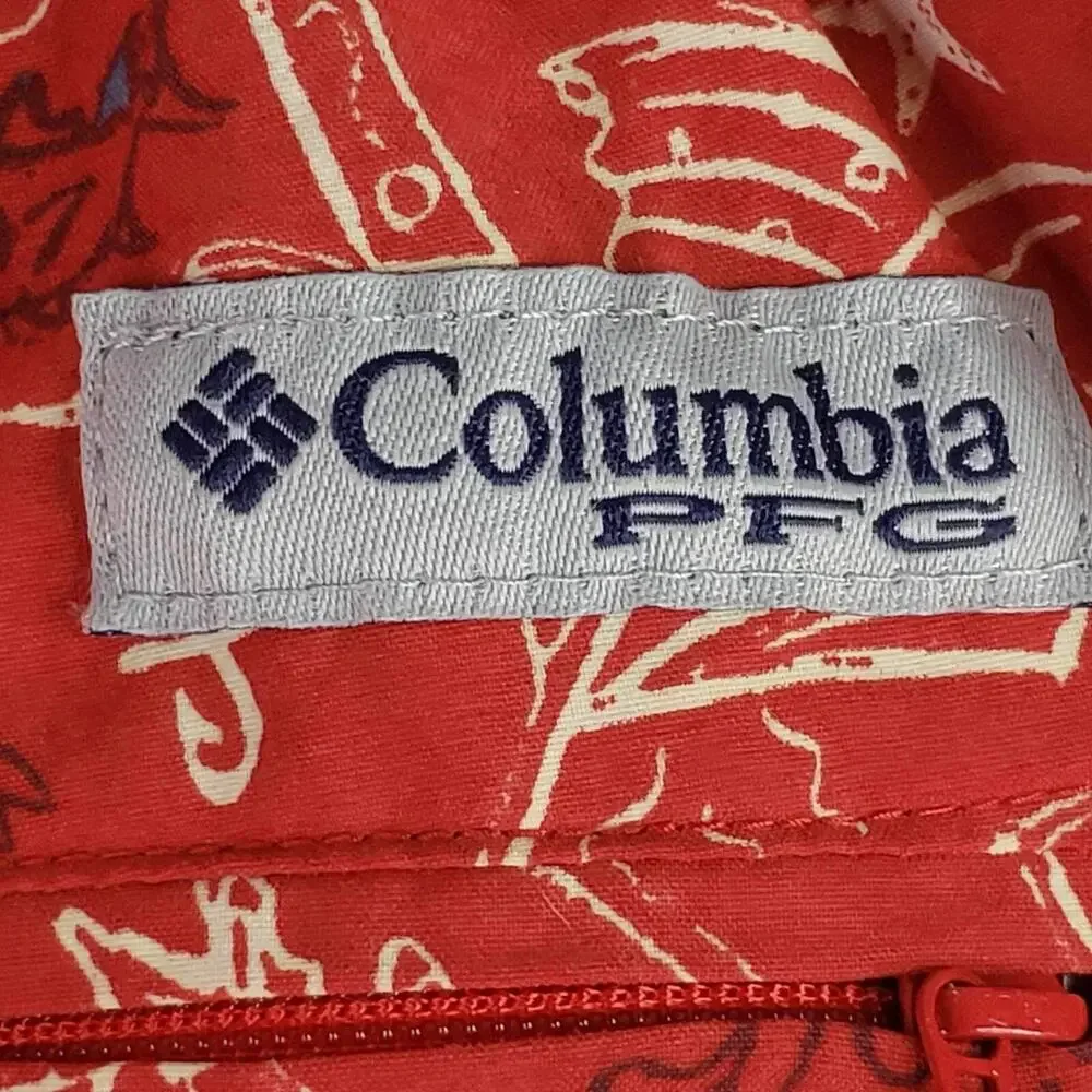 Columbia PFG Swim Trunks Red Men’s Size XXL American Flag Lined Pockets USA